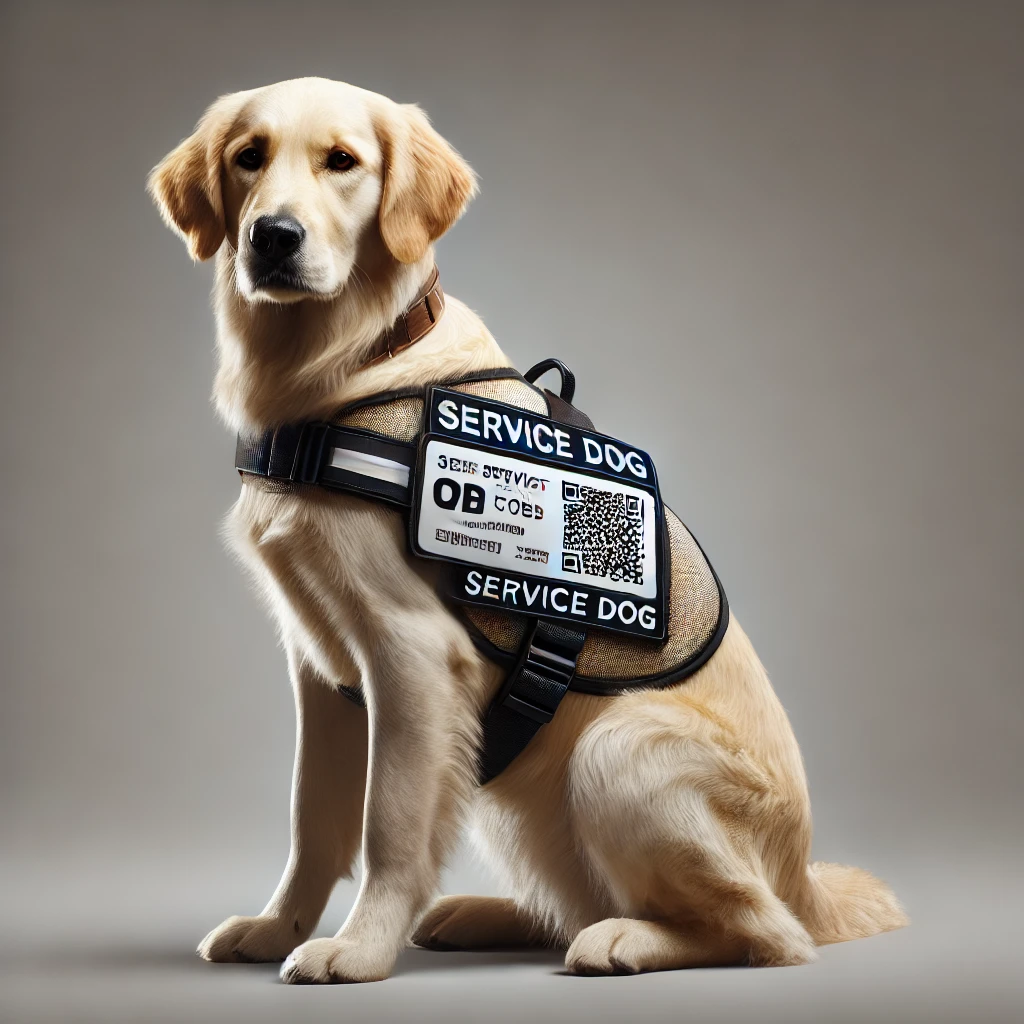 Service Dog with Vest Insert
